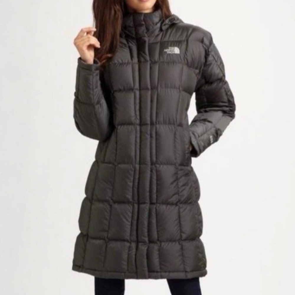 North Face Metropolis Parka Quilted 600 Goose Down Gray Size Medium Winter Coat